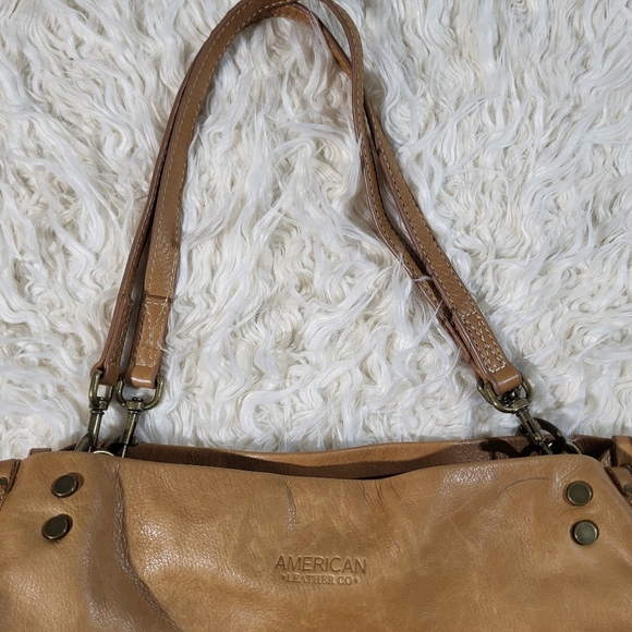 Americain Leather Co Warm Tan Leather Hand Bag - Picture 2 of 16